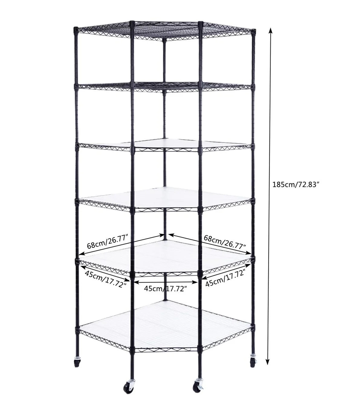 6-Tier Black Wire Shelving Rack N81333