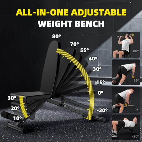 Adjustable Strength Training Weight Bench H212
