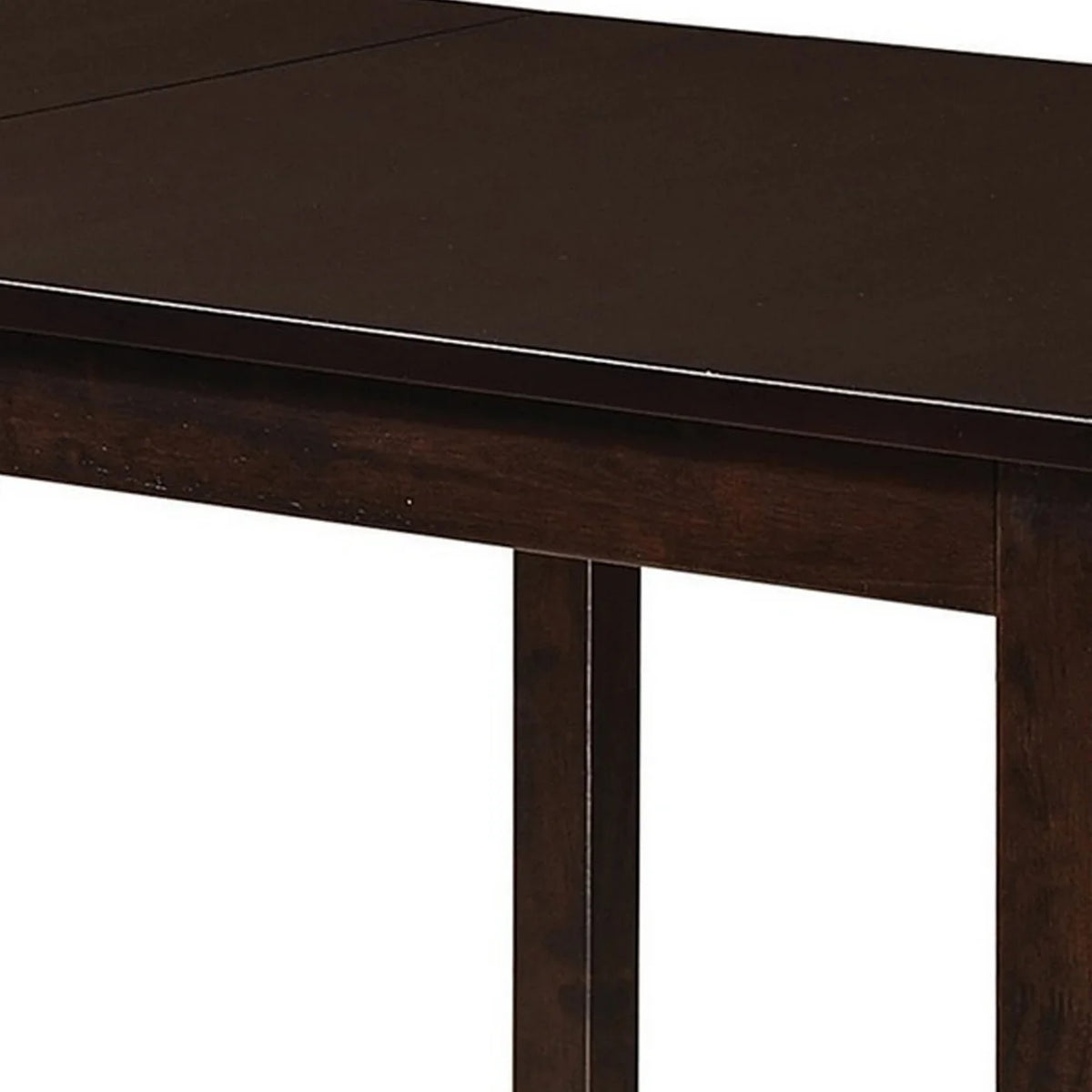 52 Inch Drop Leaf Dining Table Dark Cappuccino Brown Wood N427199