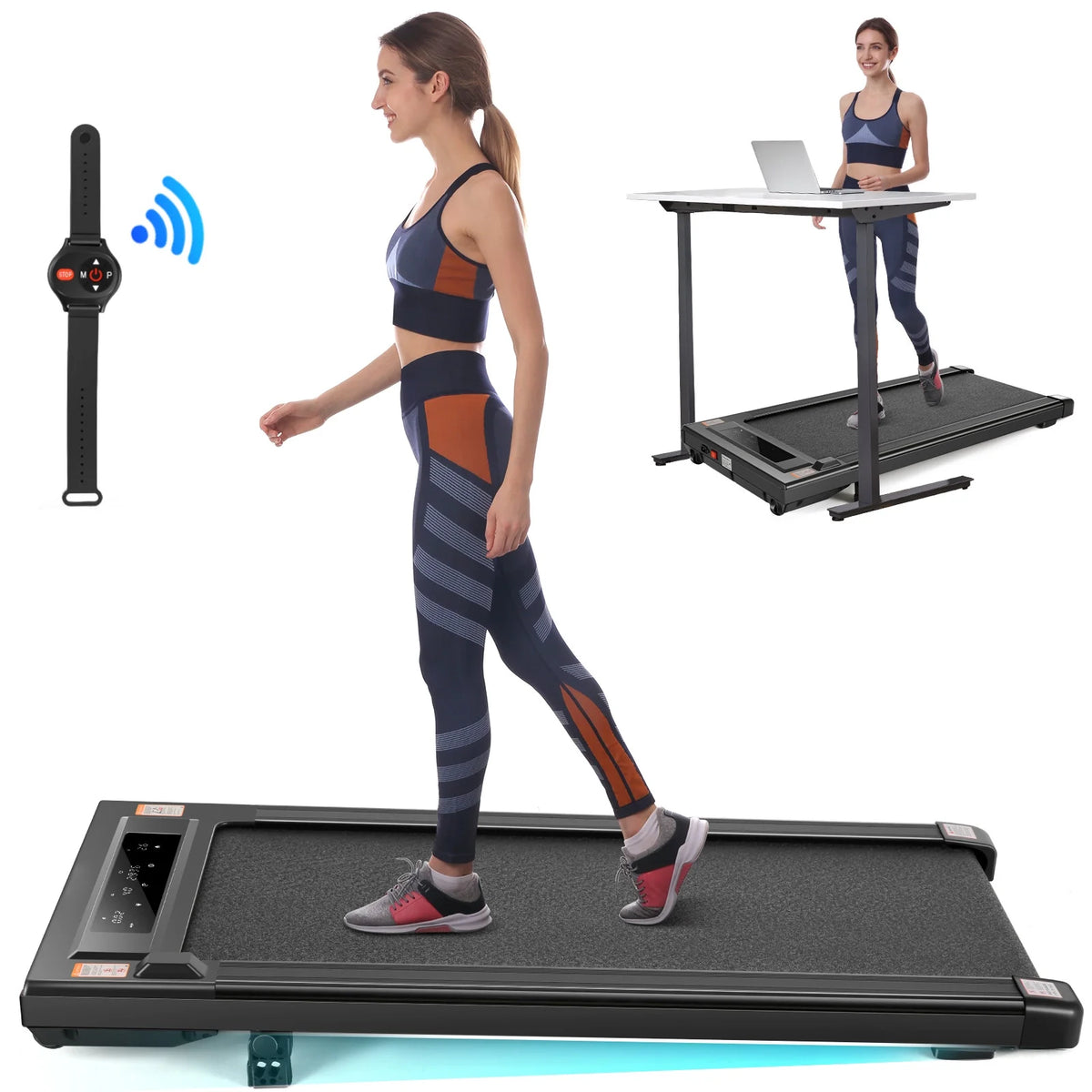 2.5HP Walking Pad Under Desk Treadmill with Remote Control R60883