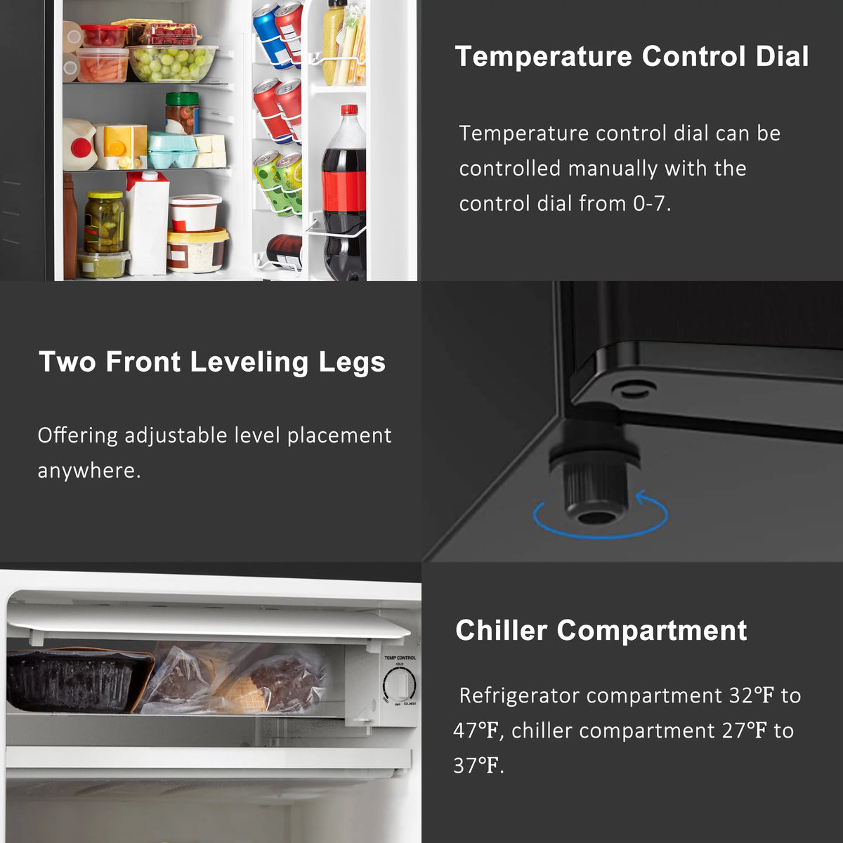 3.3 Cu ft Black Mini Fridge G171034