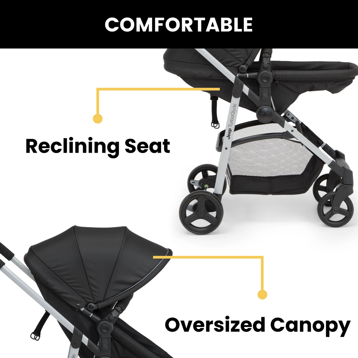 Black 3-in-1 Stroller F5122