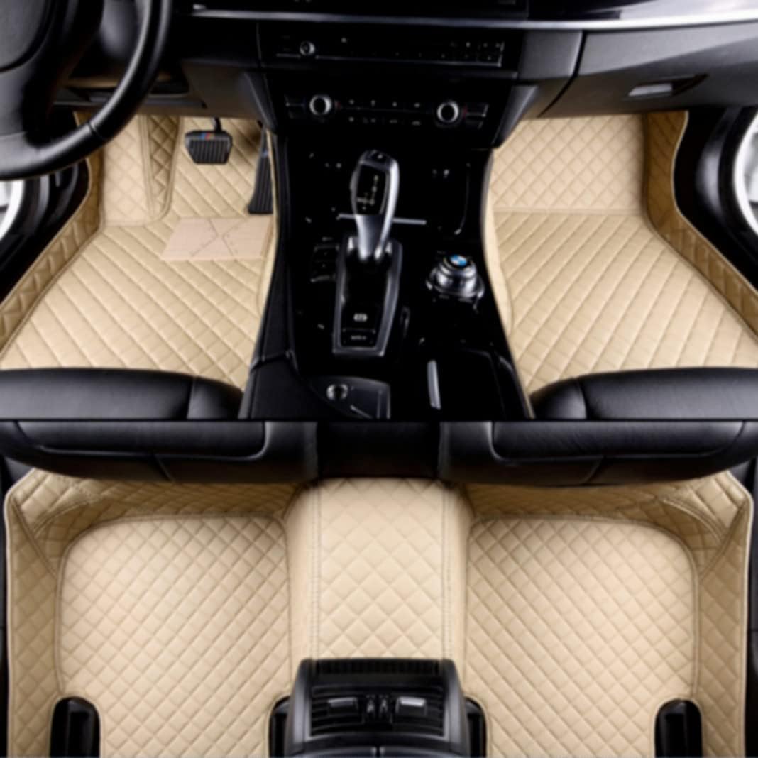 Custom Car Floor Mats Full Coverage All Weather Non-Slip Leather Floor Liners Black S155262