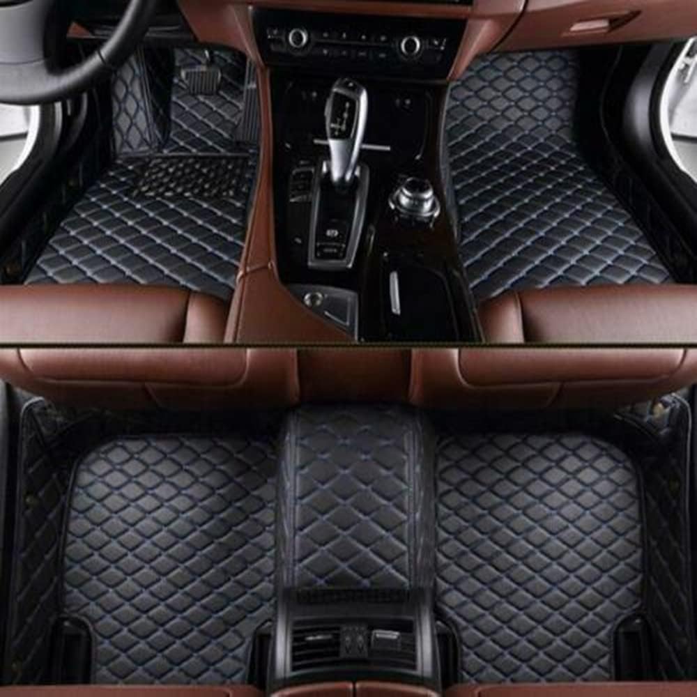 Custom Car Floor Mats Full Coverage All Weather Non-Slip Leather Floor Liners Black S155262