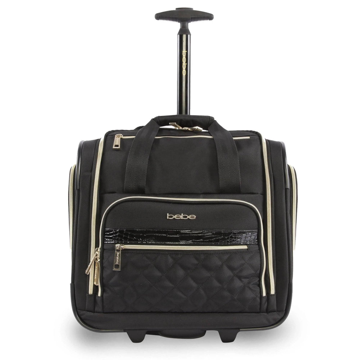 Black Under The Seat Rolling Tote Bag Y16888