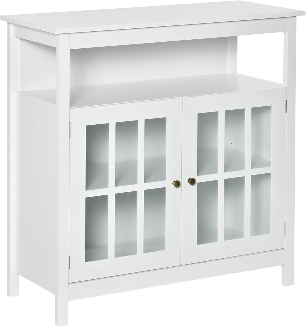 Cherry Wood Kitchen Storage Sideboard Cabinet with Glass Door Z947