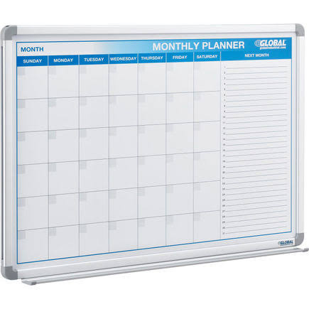 Magnetic Dry Erase Calendar Board 36 x 24 in. N794522