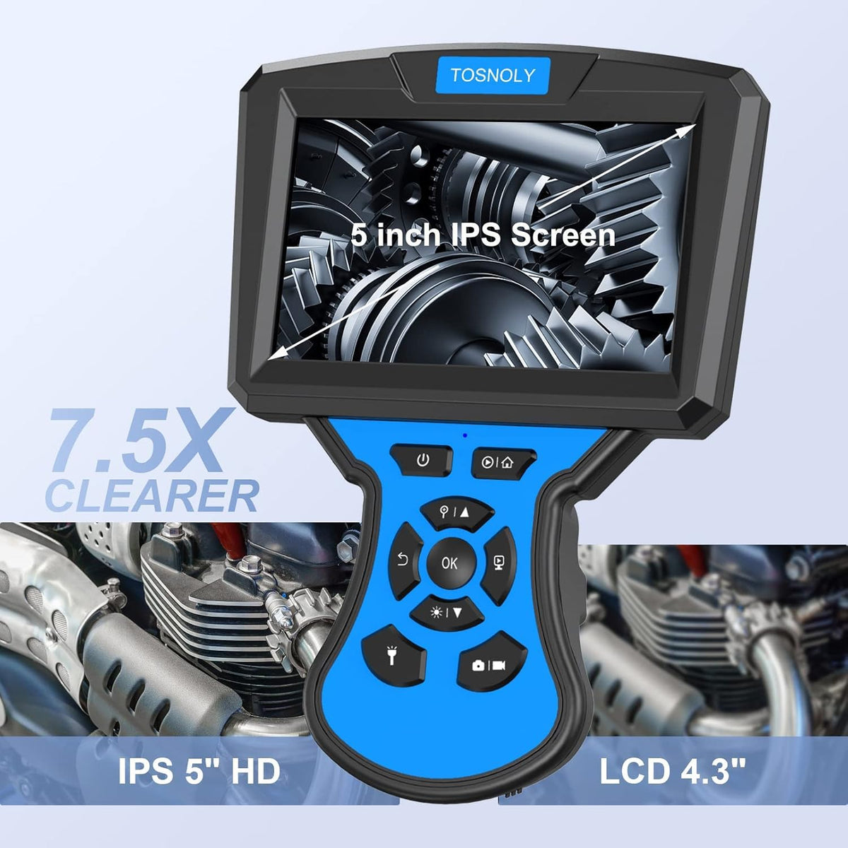 5mm Dual Lens Borescope Inspection Camera X7216