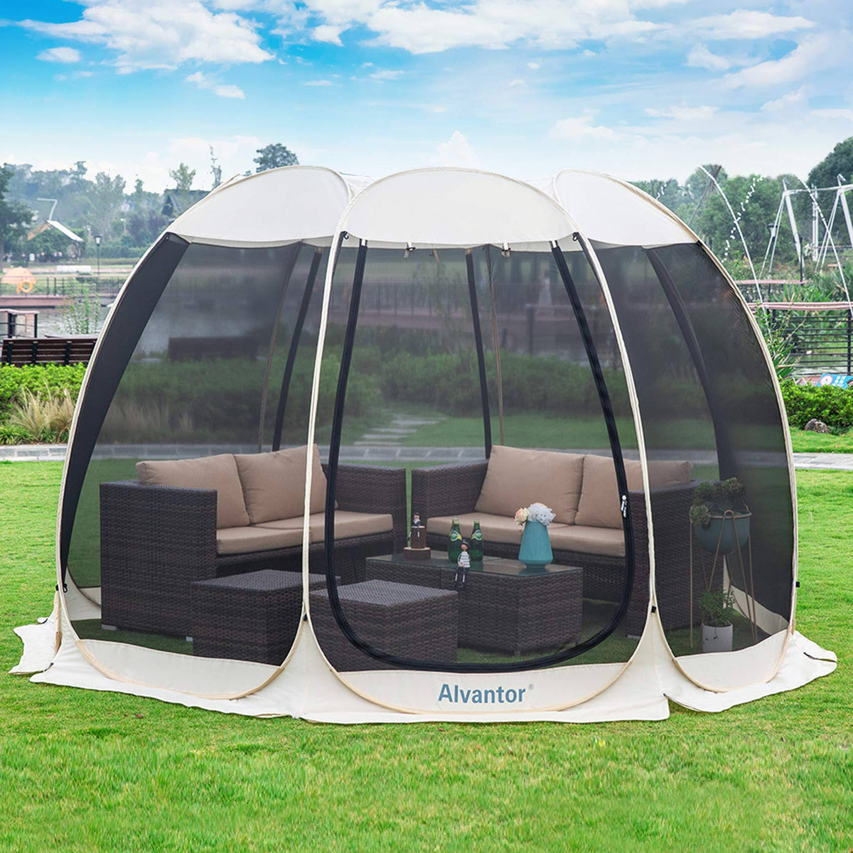 Camping Tent Outdoor Canopy Pop Up Sun Shade Shelter D452