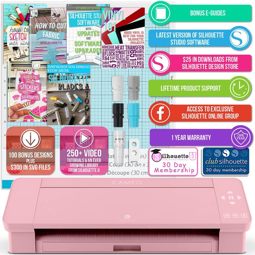 Blush Pink Cameo 4 with 26 Glossy Sheets, Guides, and 24 Sketch Pens G1468
