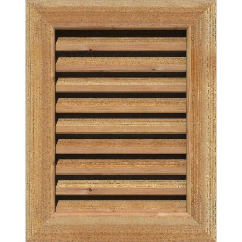 Unfinished Functional Rough Vertical Gable Vent U3812