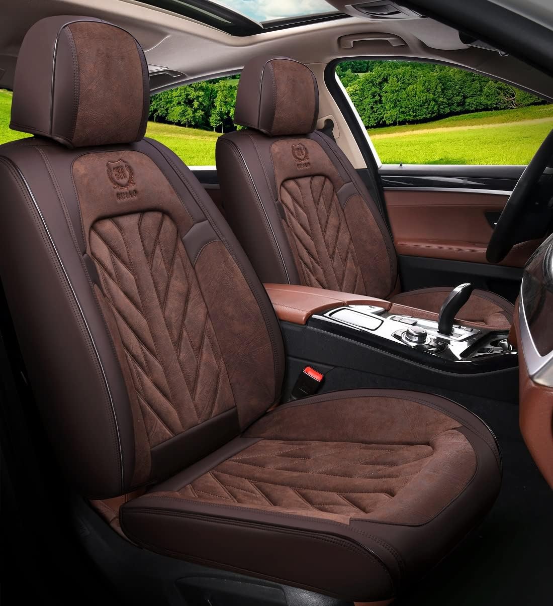 Pink 5-Seater Full Set Universal Car Seat Covers Y52486