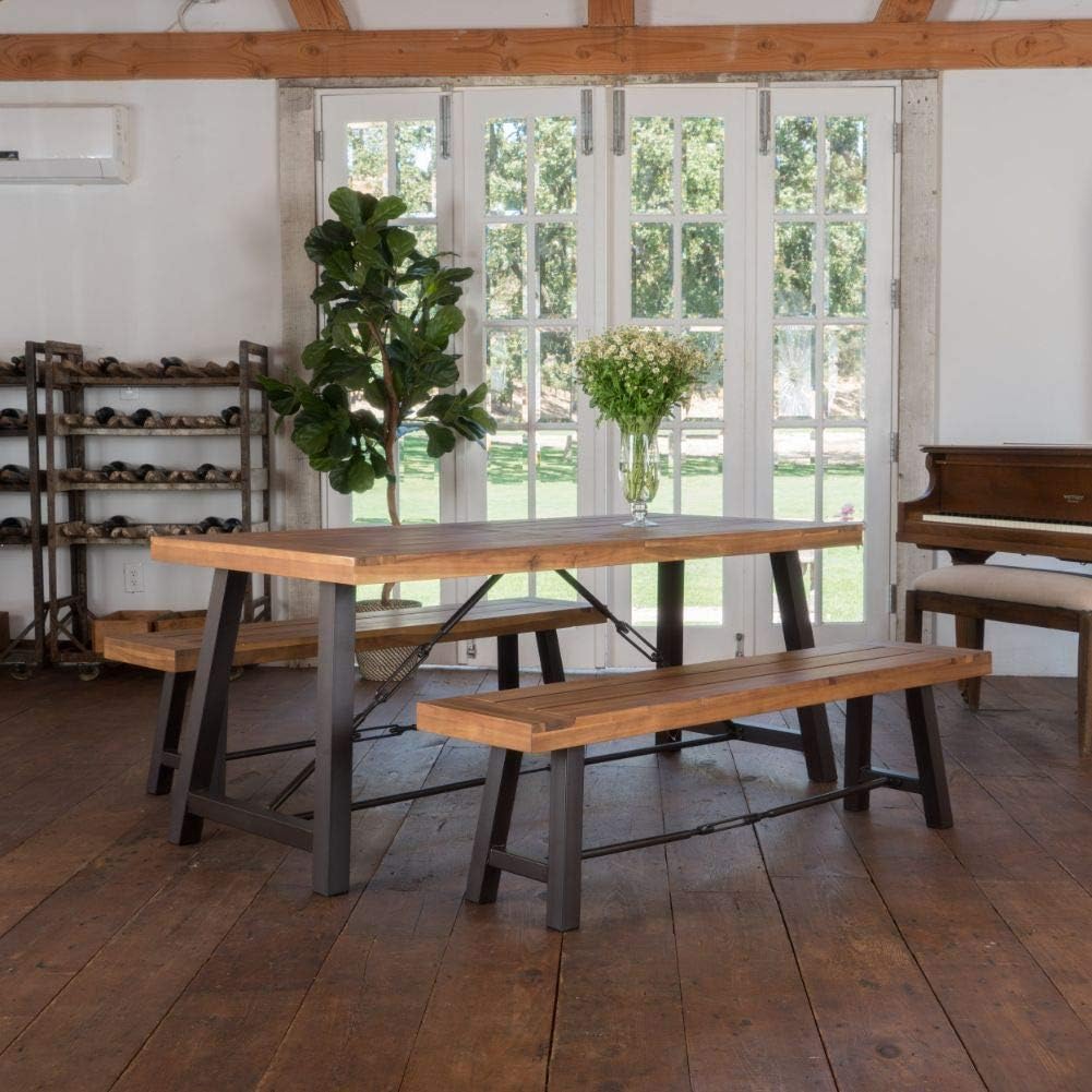 Acacia Wood 3 Pcs Dining Set O20016