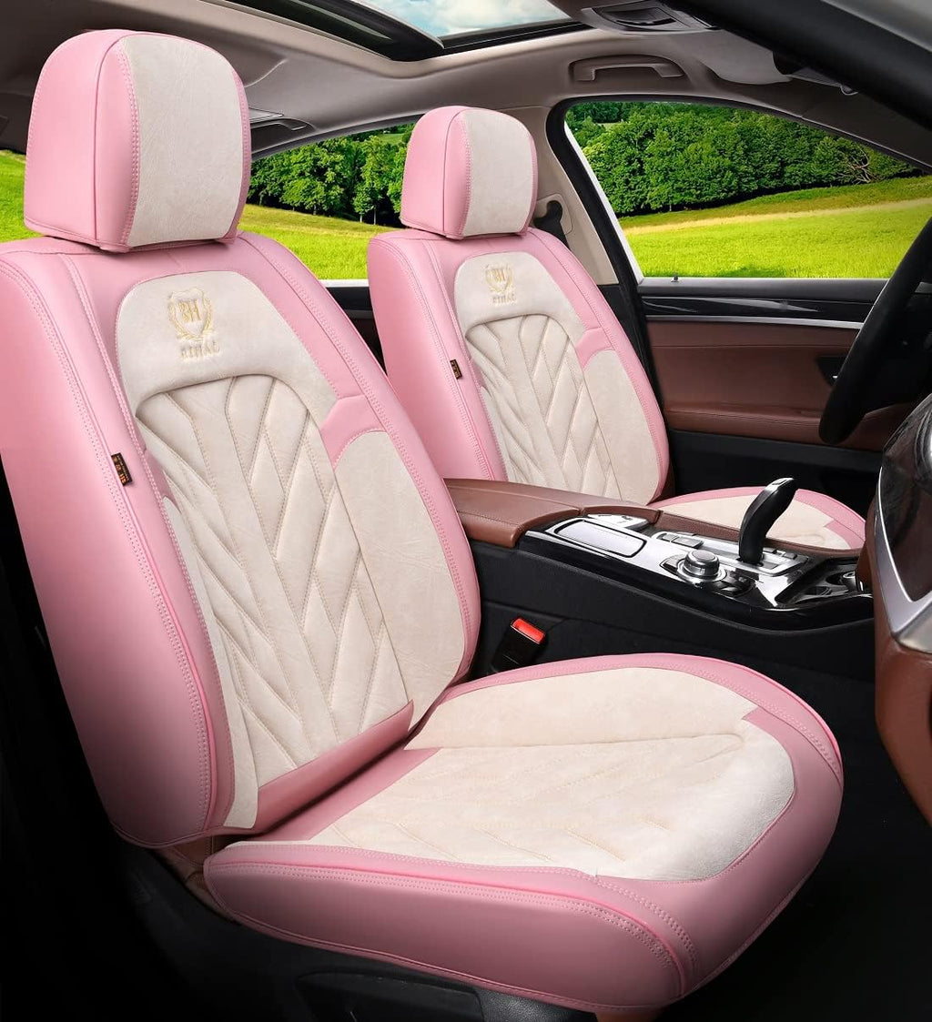 Pink 5-Seater Full Set Universal Car Seat Covers Y52486