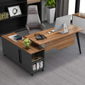 L-Shaped Desk with Storage Shelves and File Cabinet N75734