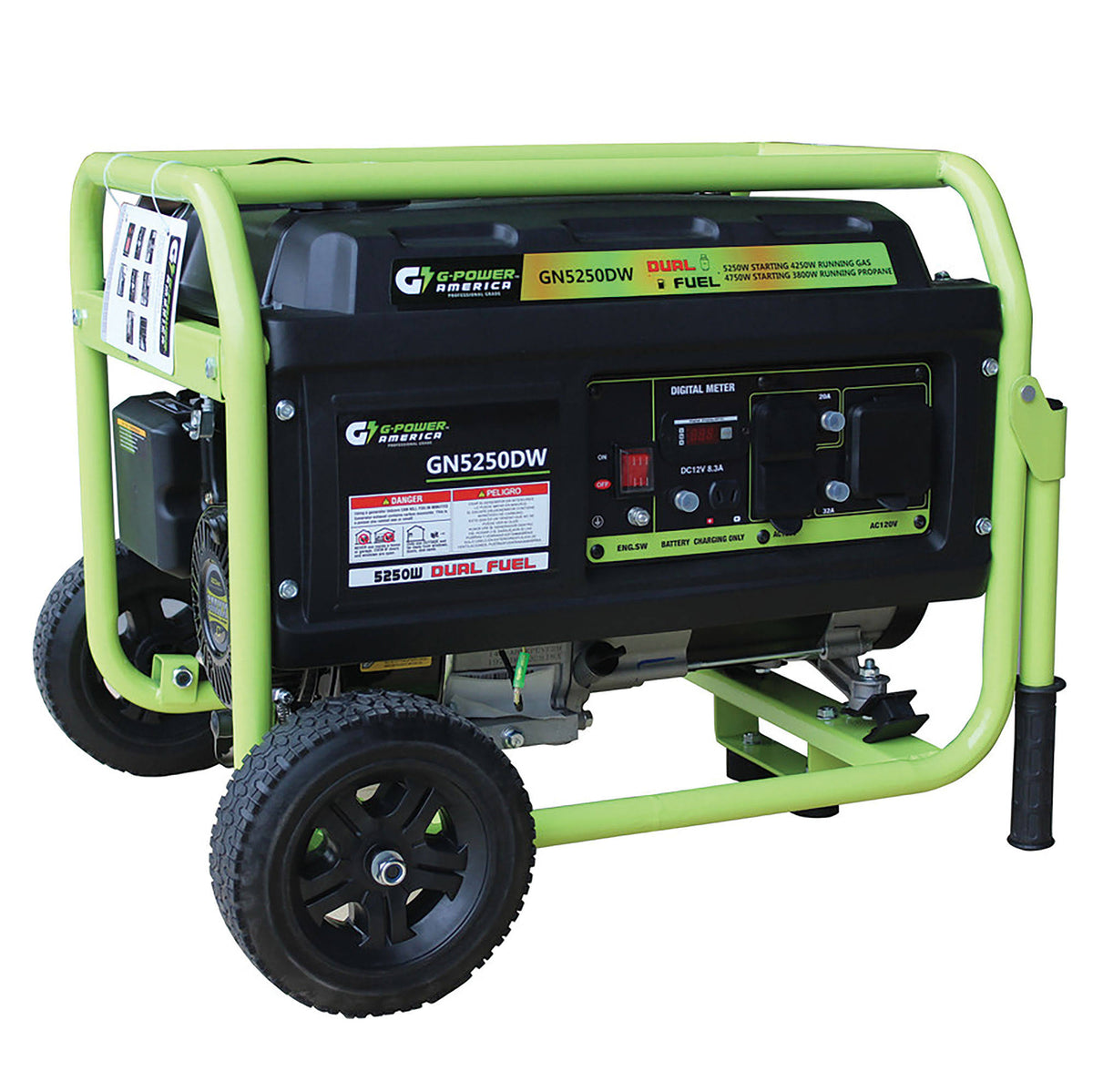 5250 Watt Portable Dual Fuel Gas/Propane Generator T891
