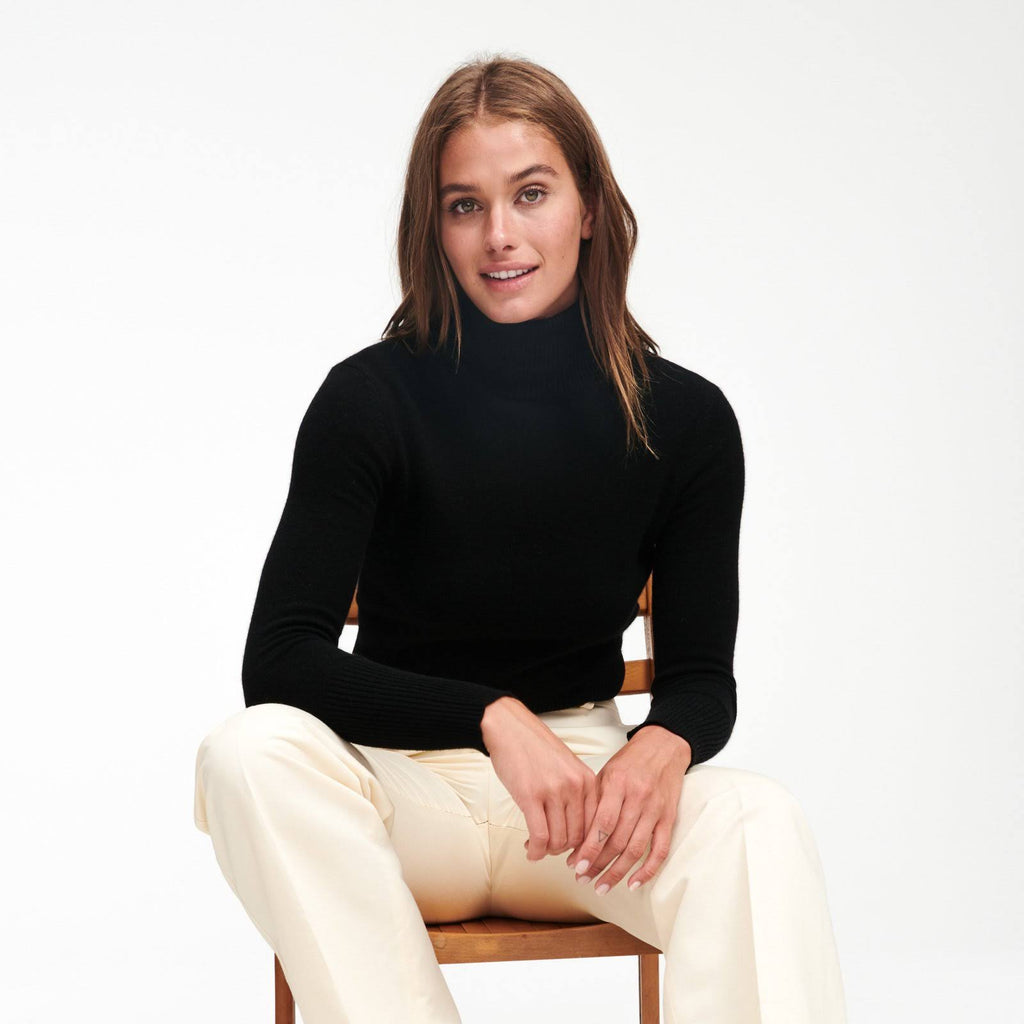Cashmere Cropped Turtleneck F145257