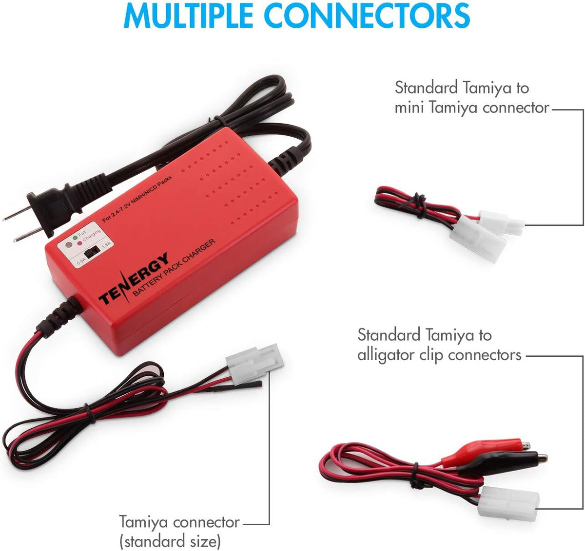 2 Pack 7.2V 3000mAh NiMH Battery Packs with Charger A55042