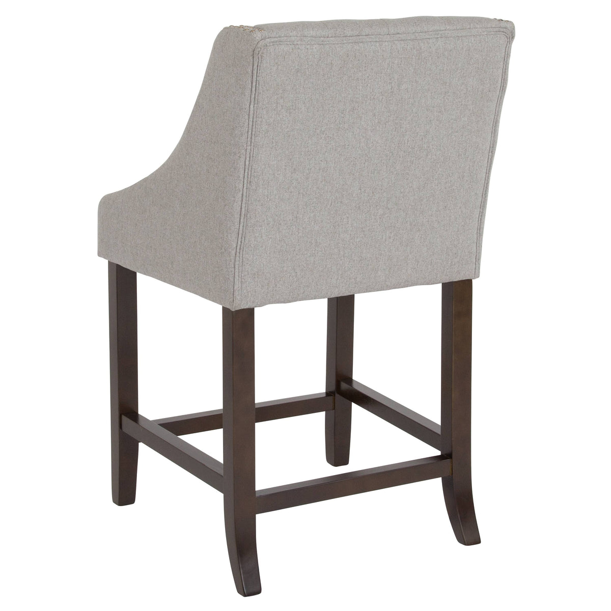 Light Gray Fabric Tufted Counter Height Stool G8212