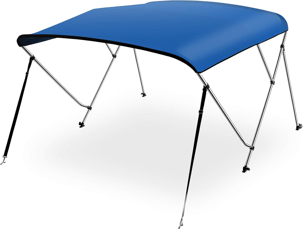 Waterproof 3 Bow Boat Bimini Top Canvas Sun Shade with Storage Boot Z725019