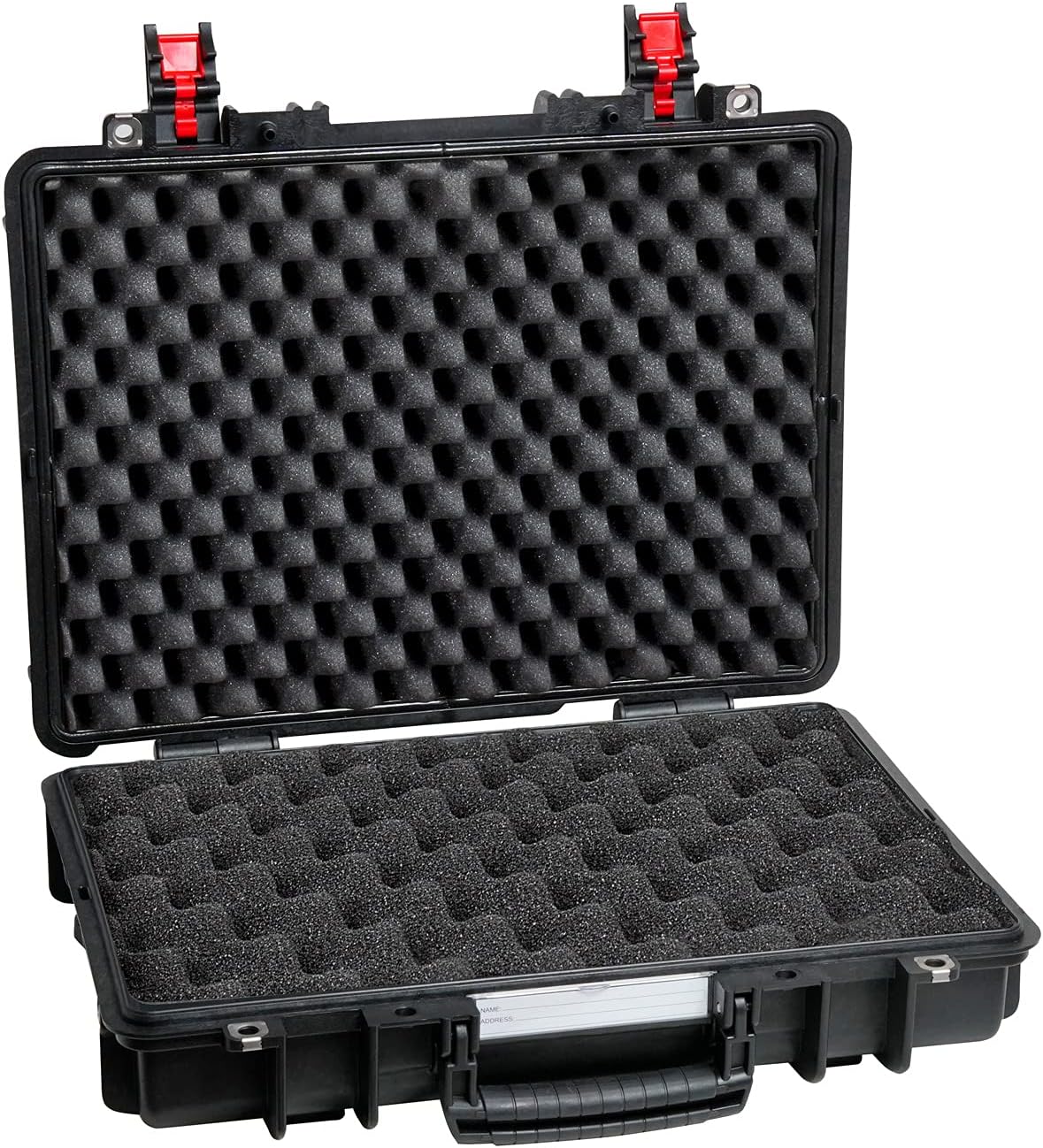 Black Case with 2 Layers of Convoluted Foam T412