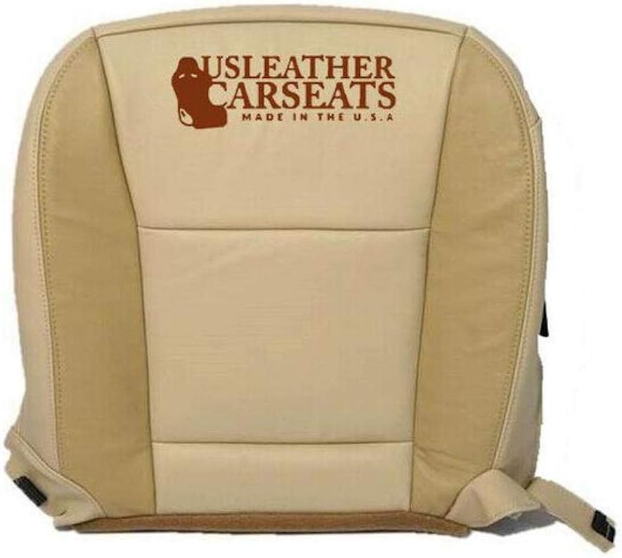 Synthetic Leather Seat Cover 2 Tone Tan M4025