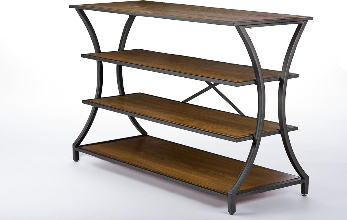 Brown Wood and Metal Console Table A6077