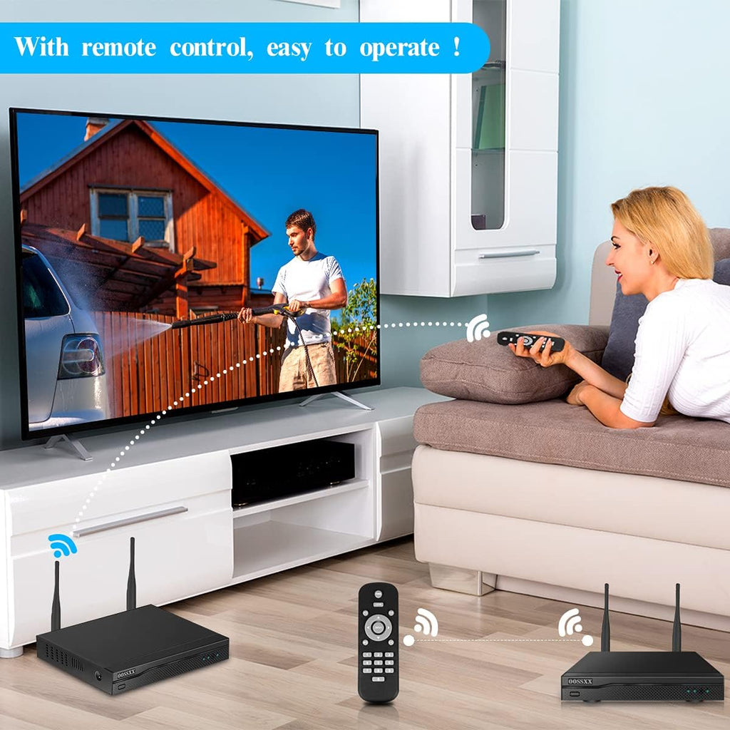 2K Wireless Security Camera System with 2TB Hard Drive, 4Pcs Outdoor Cameras, Audio, Night Vision S754973