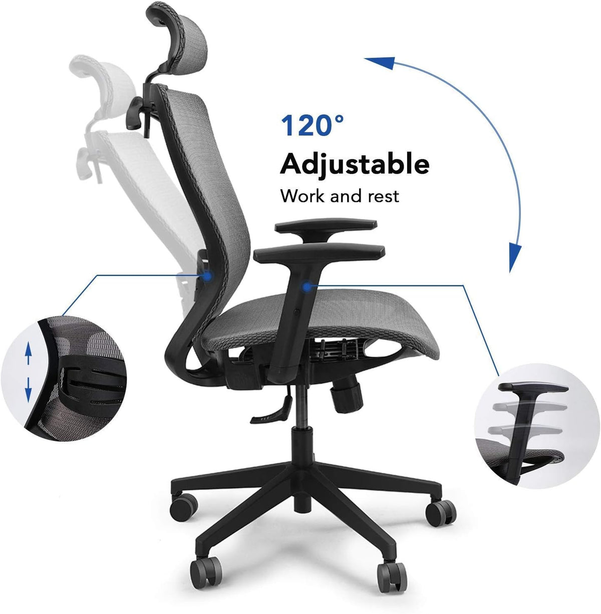 Black Mesh Ergonomic Office Chair E949673