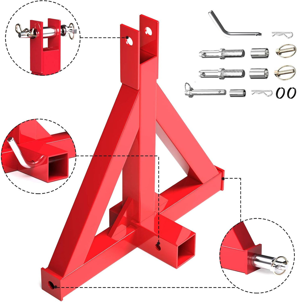 3 Point 2 Hitch Receiver Adapter Drawbar Trailer Adapter T2733