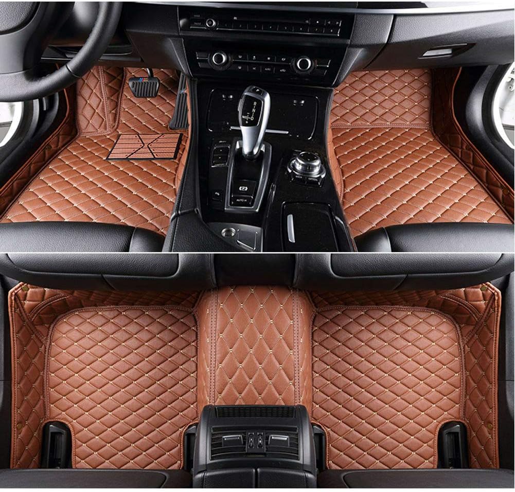Custom Car Floor Mats Full Coverage All Weather Non-Slip Leather Floor Liners Black S155262