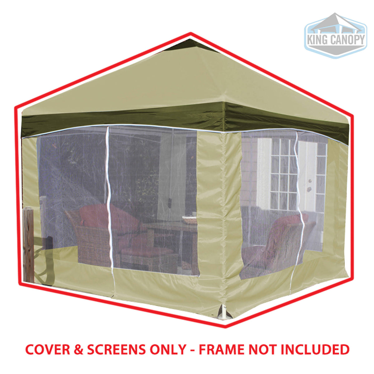 10x10 Garden Party Cover & Screens P380