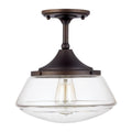 1 Light Semi-Flush Burnished Bronze T2562