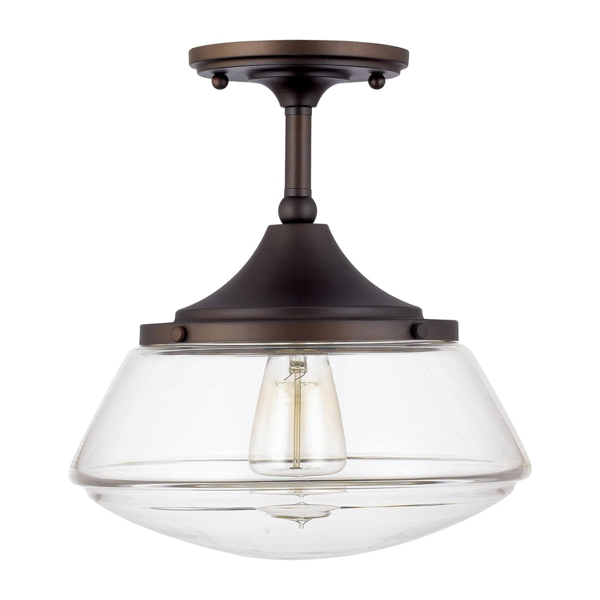 1 Light Semi-Flush Burnished Bronze T2562