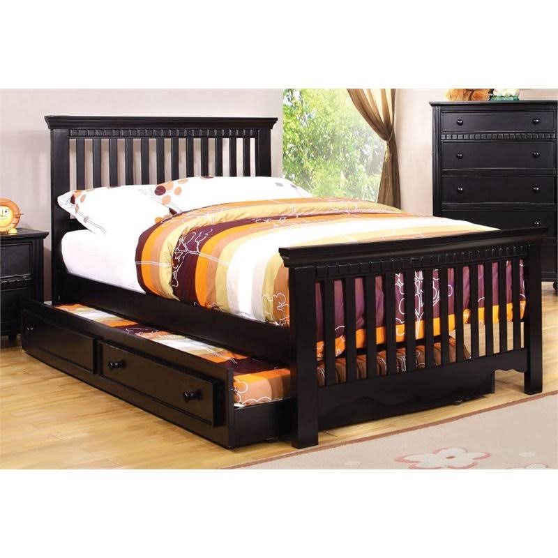 Black Solid Wood Trundle M259243