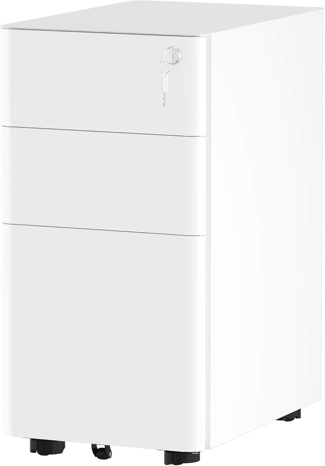 White 3 Drawer Metal Filing Cabinet T69172