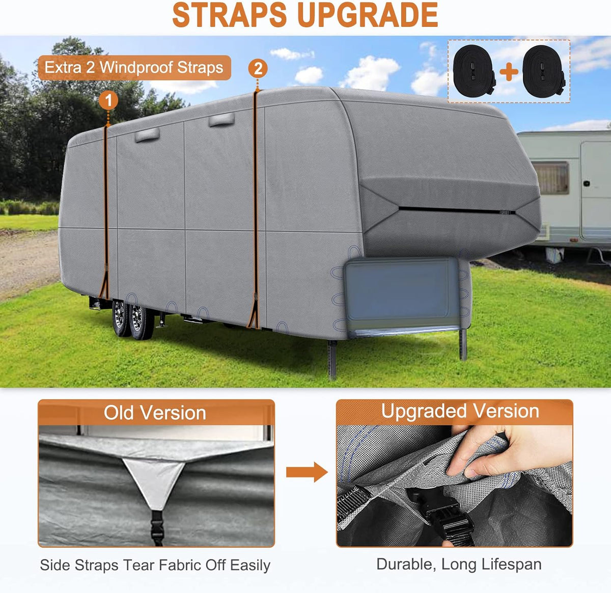 5 Layers Heavy Duty Fifth Wheel RV Cover 40’1”-43’ K3183