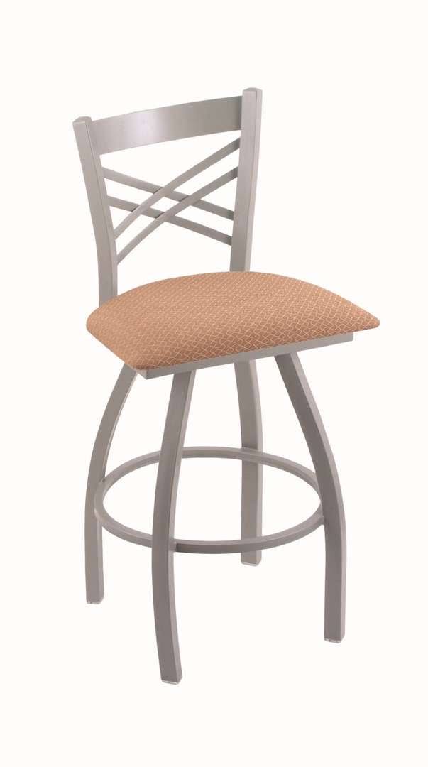 Anodized Nickel Swivel Stool O88235