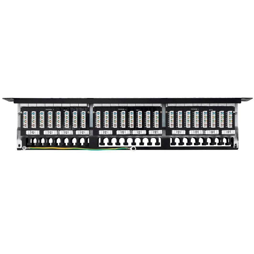 Cat6a 1U Shielded Patch Panel, 48 RJ45 Ports E82118