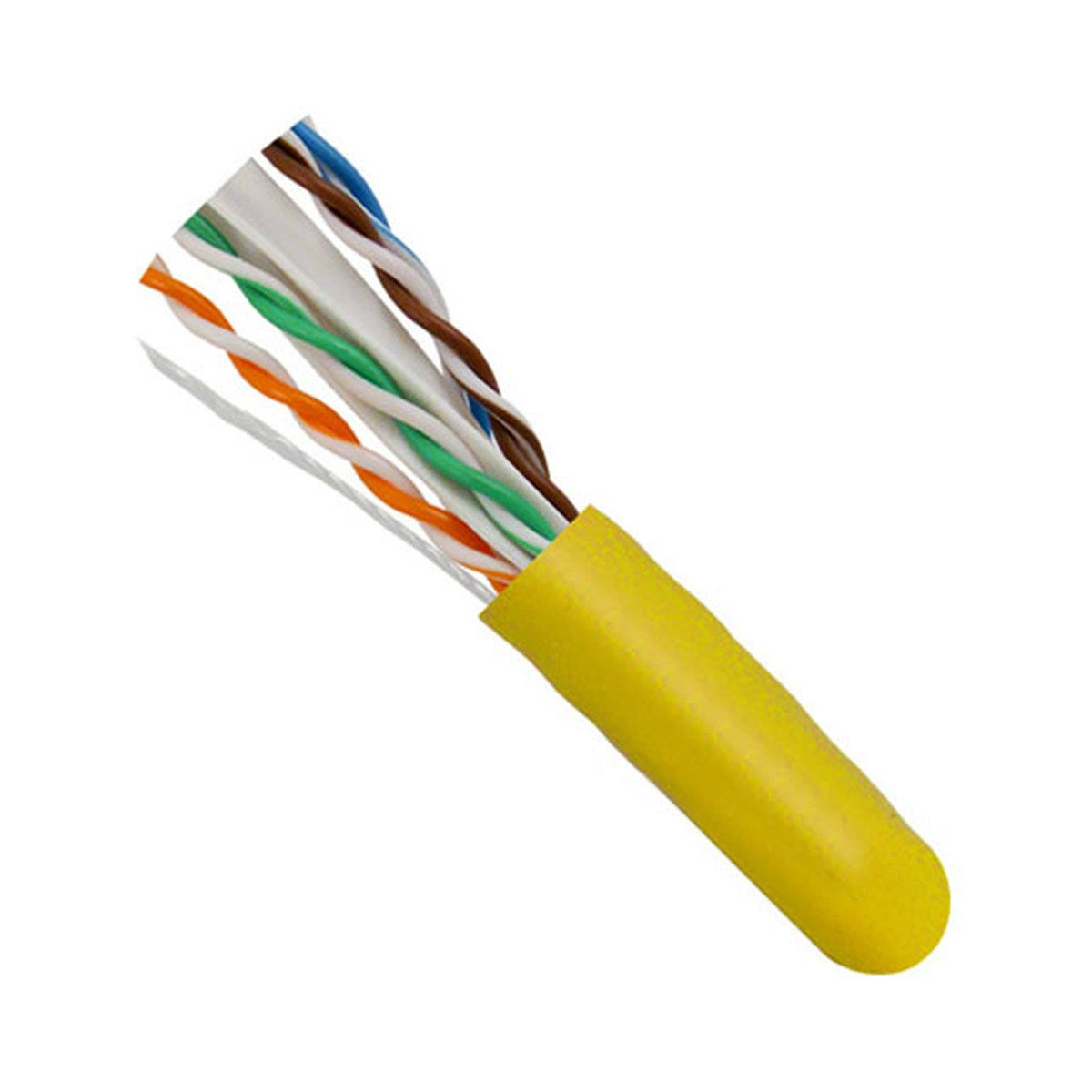 Cat6a UTP 23AWG Solid Bare Copper 1000ft Yellow Ethernet Cable Q160579