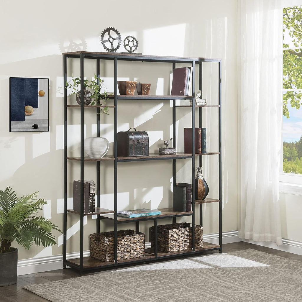 5 Tier Black Metal Bookcase K9577