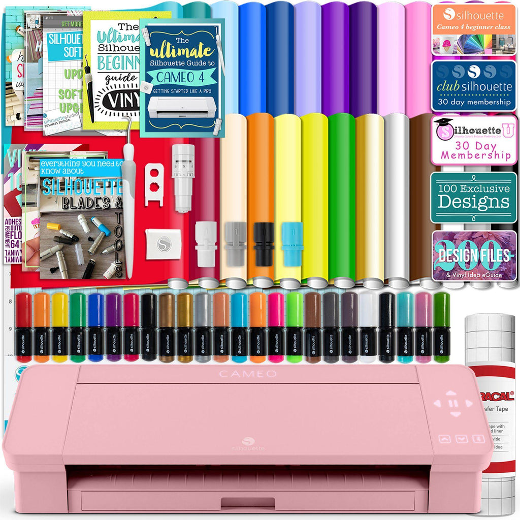 Blush Pink Cameo 4 with 26 Glossy Sheets, Guides, and 24 Sketch Pens G1468