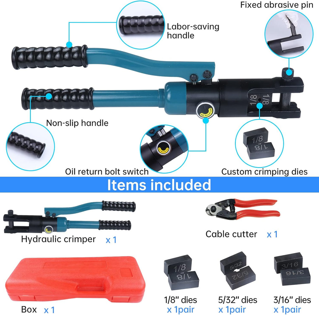 Hydraulic Hand Crimper Tool for Stainless Steel Cable Railing Y20630