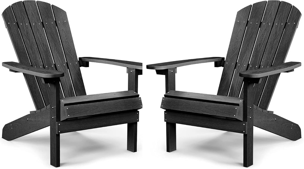 Grey Plastic Weather Resistant Adirondack Chairs Set of 4 L106091