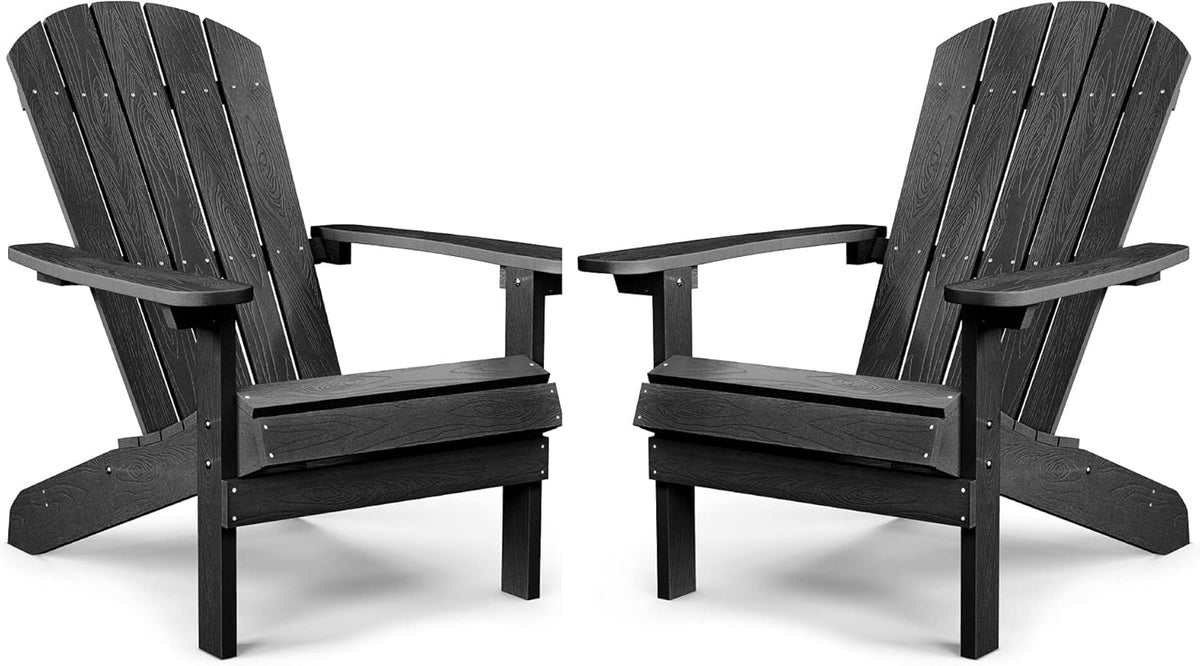 Grey Plastic Weather Resistant Adirondack Chairs Set of 4 L106091
