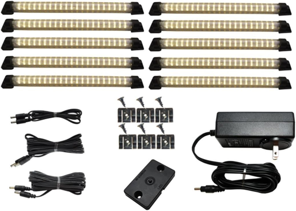 Under Cabinet LED Lighting Kit 10 Panels Warm White Dimmable Z98927