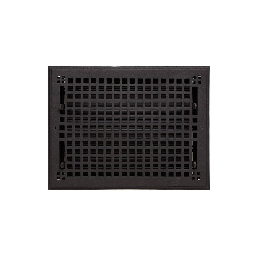 Oversized Cast Iron Wall Register Black C6387