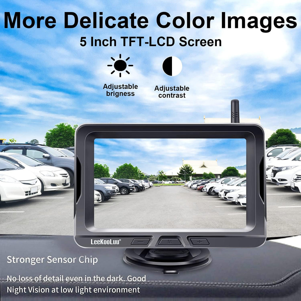 HD 1080P Wireless Backup Camera with 5 Inch Split Screen P1150