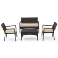 4 PC Multibrown Outdoor Chat Set D464107