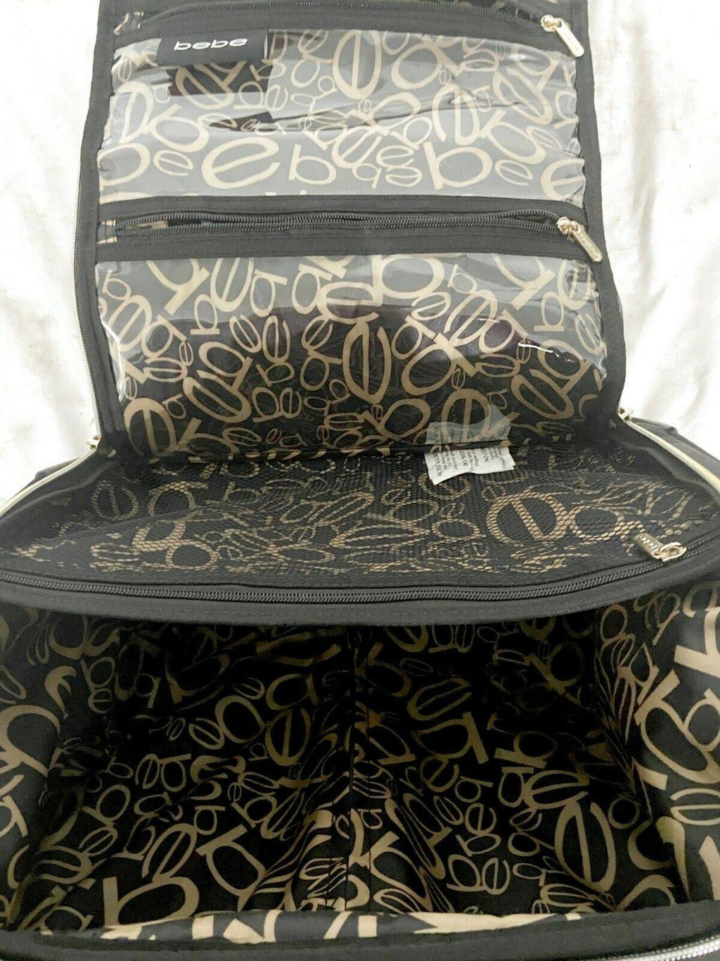 Black Under The Seat Rolling Tote Bag Y16888